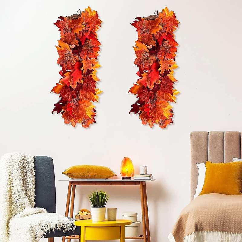 2pcs Hanging Plants Artificial Decor,thanksgiving Decoration for Home