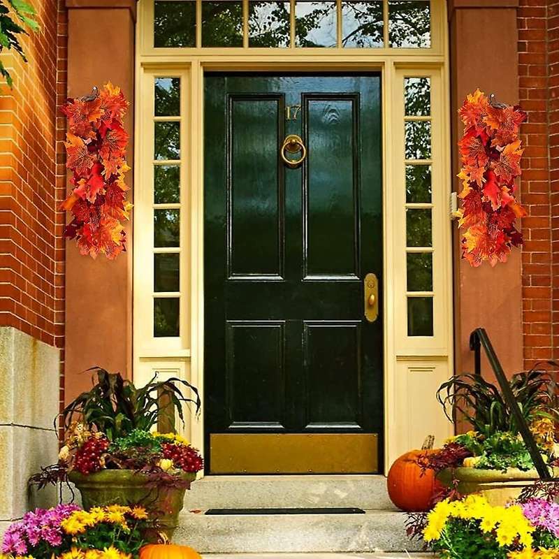 2pcs Hanging Plants Artificial Decor,thanksgiving Decoration for Home