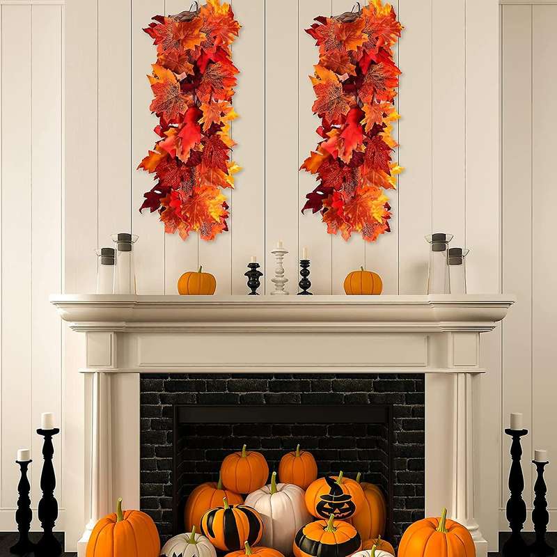 2pcs Hanging Plants Artificial Decor,thanksgiving Decoration for Home