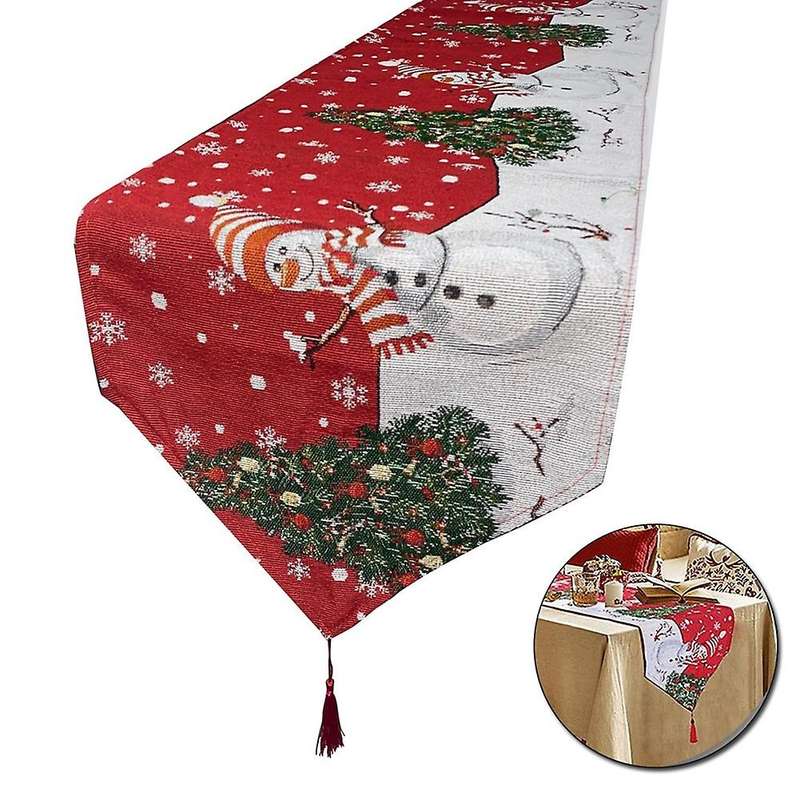Extra Long Christmas Table Runners Linen Table Runner (183 X 33cm)