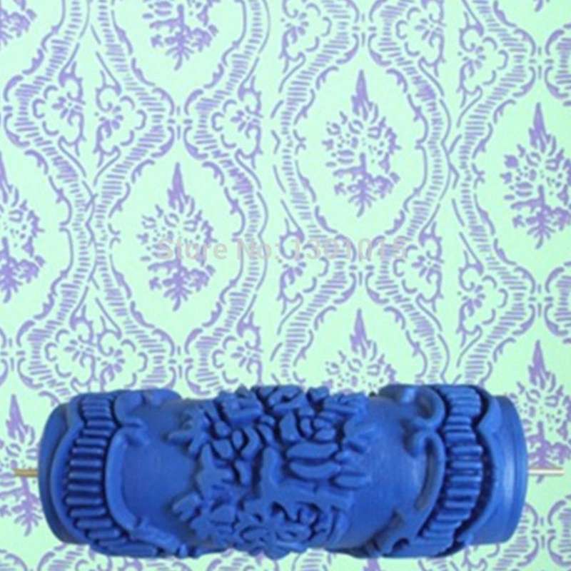 5 Inch Embossed Paint Roller Sleeve Wall Texture Stencil Decor 071y