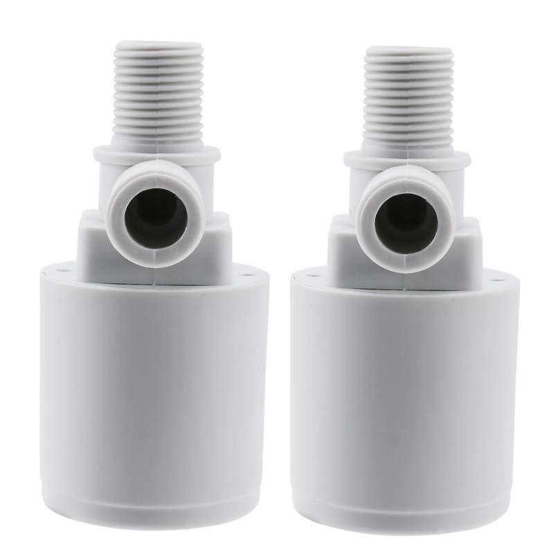 2x Solar Water Tank Water Level Controller Plastic Float Ball Valve