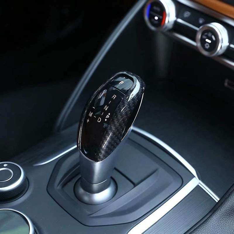 Gear Shift Knob Trim Cover Sticker for Alfa Romeo Giulia Stelvio