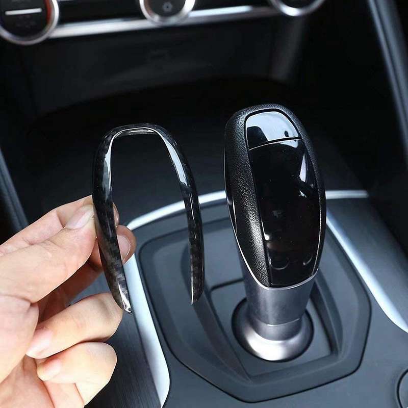 Gear Shift Knob Trim Cover Sticker for Alfa Romeo Giulia Stelvio