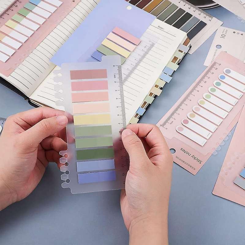 1720 Pieces Sticky Tabs, Page Markers Sticky Notes Tabs with Ruler
