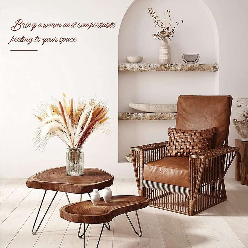 Boho Decor Pampas Grass 70pcs 17 Inch Dried Flowers Pompous