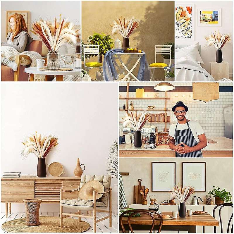Boho Decor Pampas Grass 70pcs 17 Inch Dried Flowers Pompous