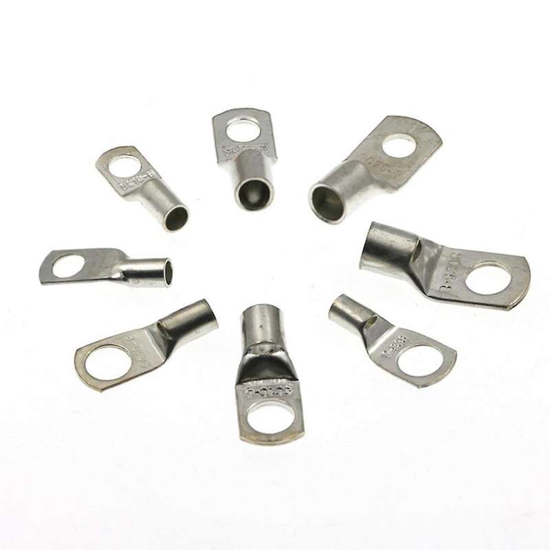 60pcs Bolt Hole Tinned Cable Lugs Terminals Set Sc10-6 Sc16-8 Sc25-8