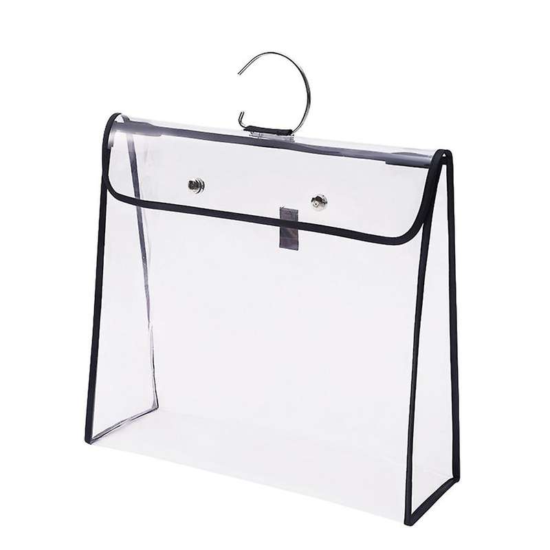Handbag Dust Cover Hanging Bag Transparent Storage Pouch (black S)