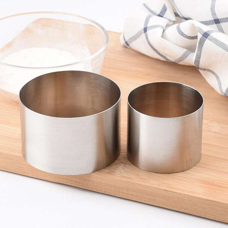 Round Stainless Steel Mousse Ring Cake Mold Biscuit Mold 8x5cm