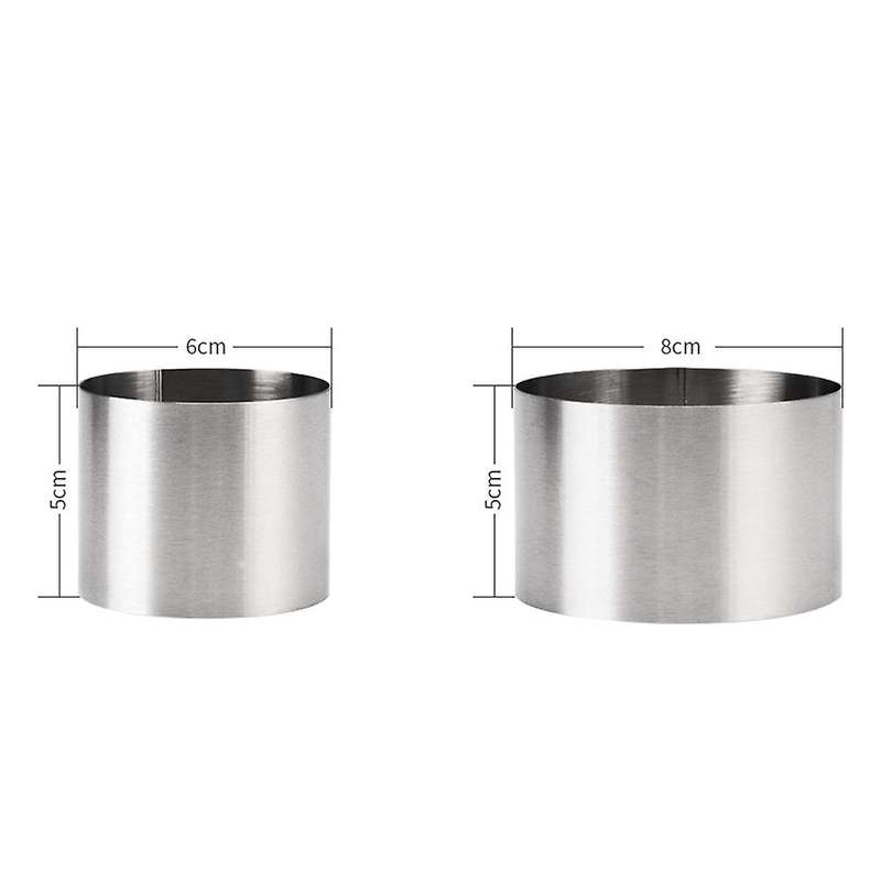 Round Stainless Steel Mousse Ring Cake Mold Biscuit Mold 8x5cm