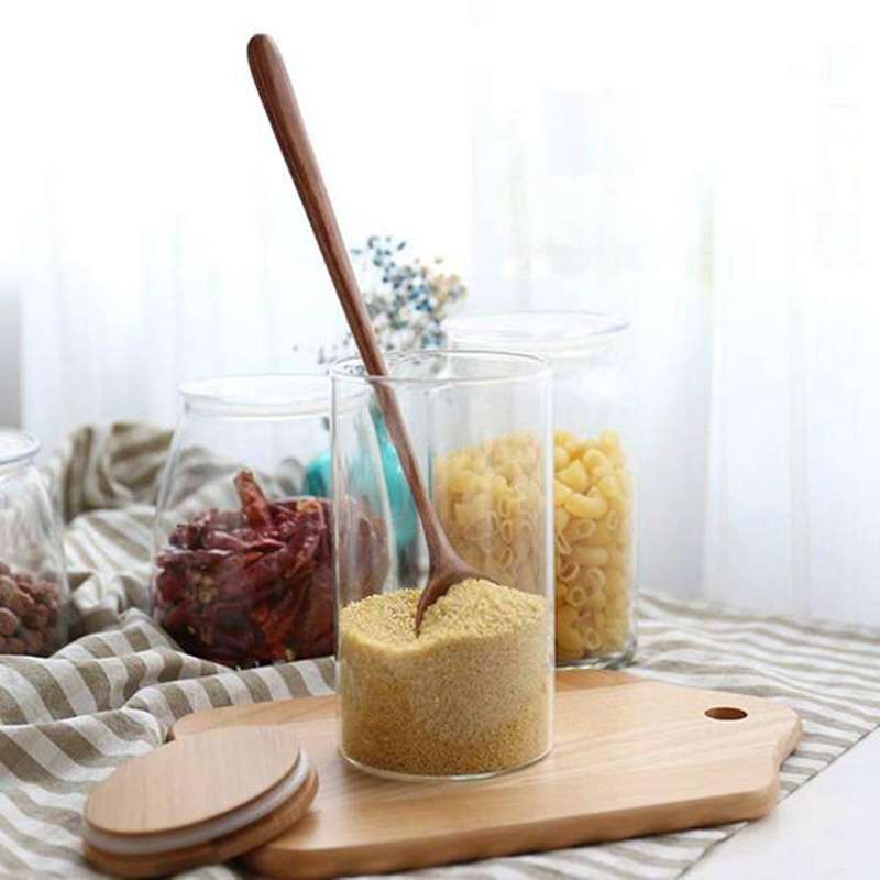 10pcs Long Spoons Wooden,wood Round Spoons for Soup Cooking 10.9 In