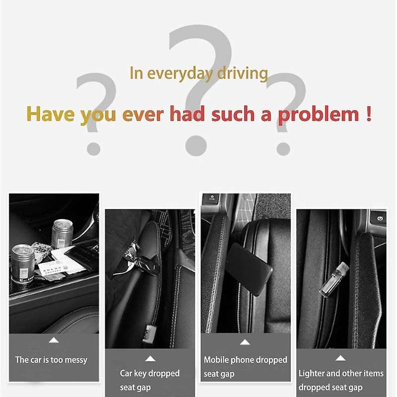 Pu Leather Car Seat Organizer,front Seat Space Filler(passenger Side)