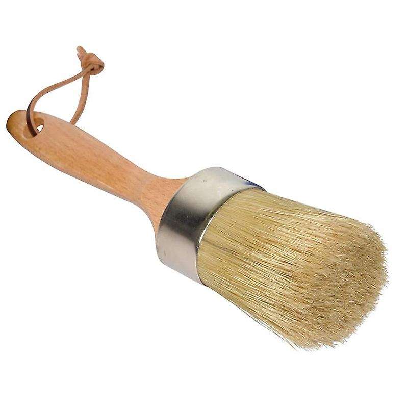 Chalk and Wax Paint Brush Large 2-in-1 Natural Bristles Painting Tool