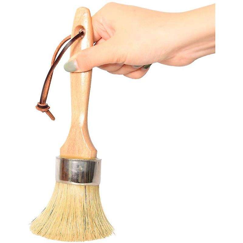 Chalk and Wax Paint Brush Large 2-in-1 Natural Bristles Painting Tool