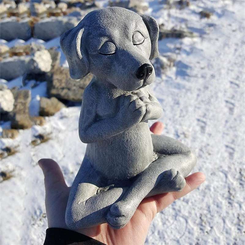 Meditation Dog Statue Home Decor Dog Garden Decoration Dog Art
