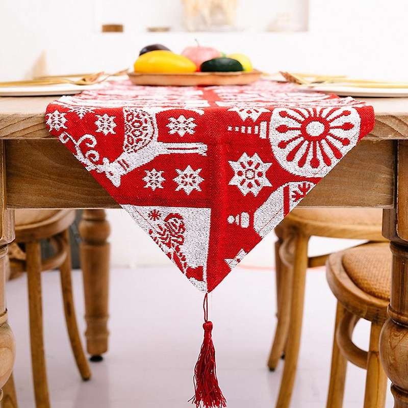 Christmas Table Runner - Holiday Table Runners for Dining Room, H
