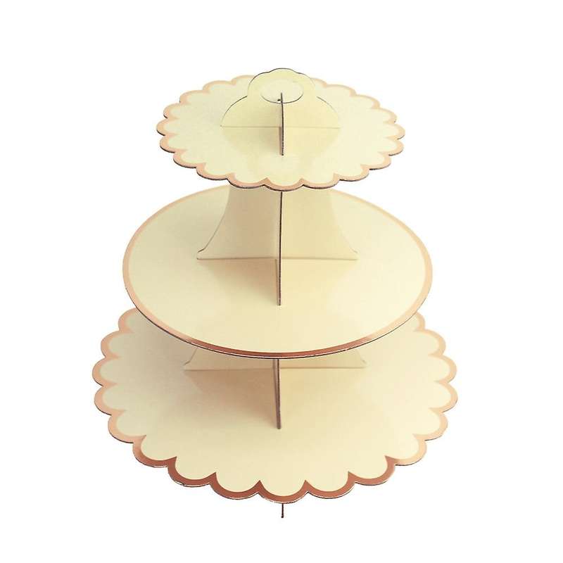Three-layer Paper Bronzing Cake Stand Craft Dessert Stand Cake Tool