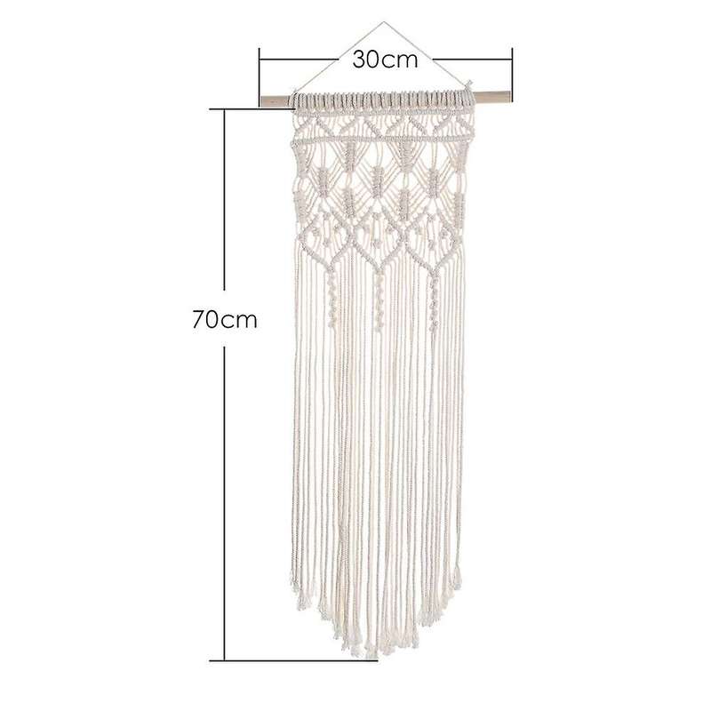 Macrame Wall Hanging Rhombus Geometric Wall Art Hand Knotted Tapestry