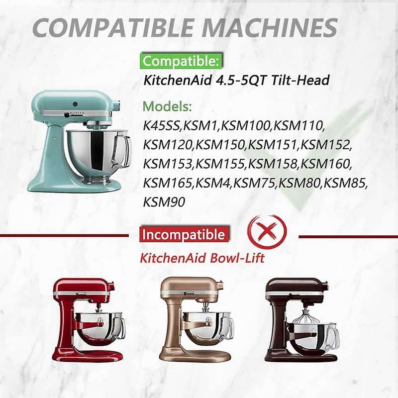 Flex-edge Paddle Attachment for Kitchenaid Tilt-head Stand Mixer