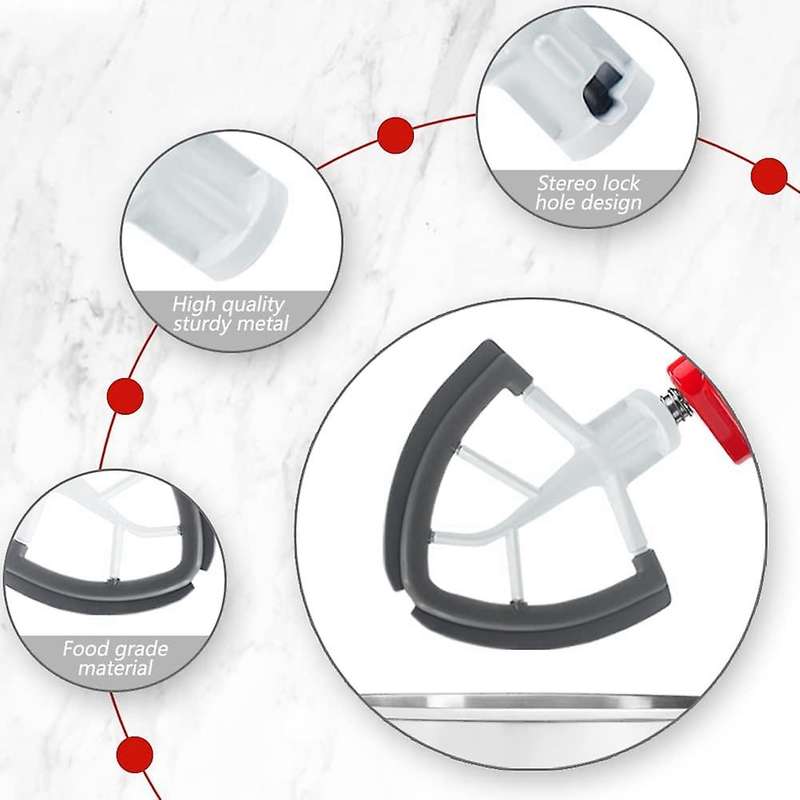 Flex-edge Paddle Attachment for Kitchenaid Tilt-head Stand Mixer