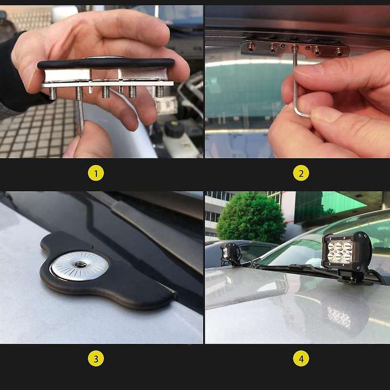 Car Universal Led/hid Bar Light Mounting Bracket 5 Holes