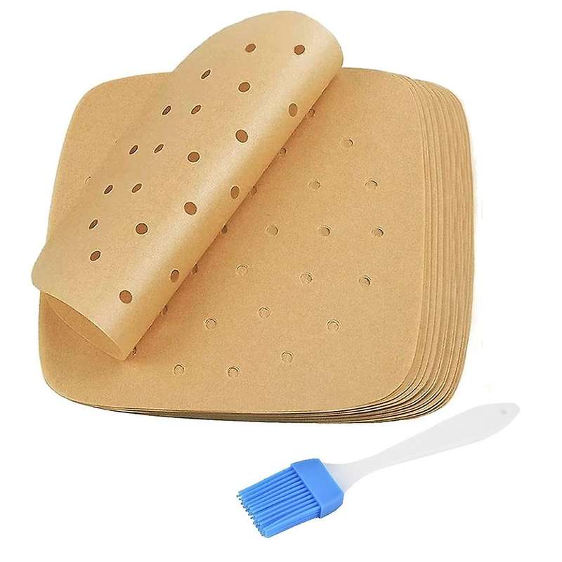 200pcs 8.5inch Perforated Parchment Paper for Air Fryer Liners Sheets