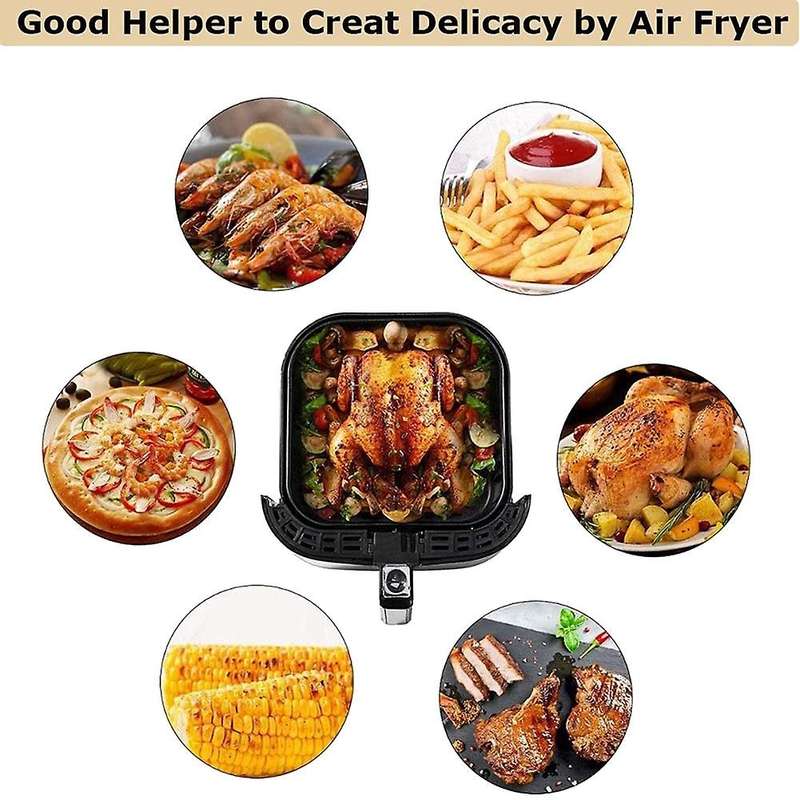 200pcs 8.5inch Perforated Parchment Paper for Air Fryer Liners Sheets