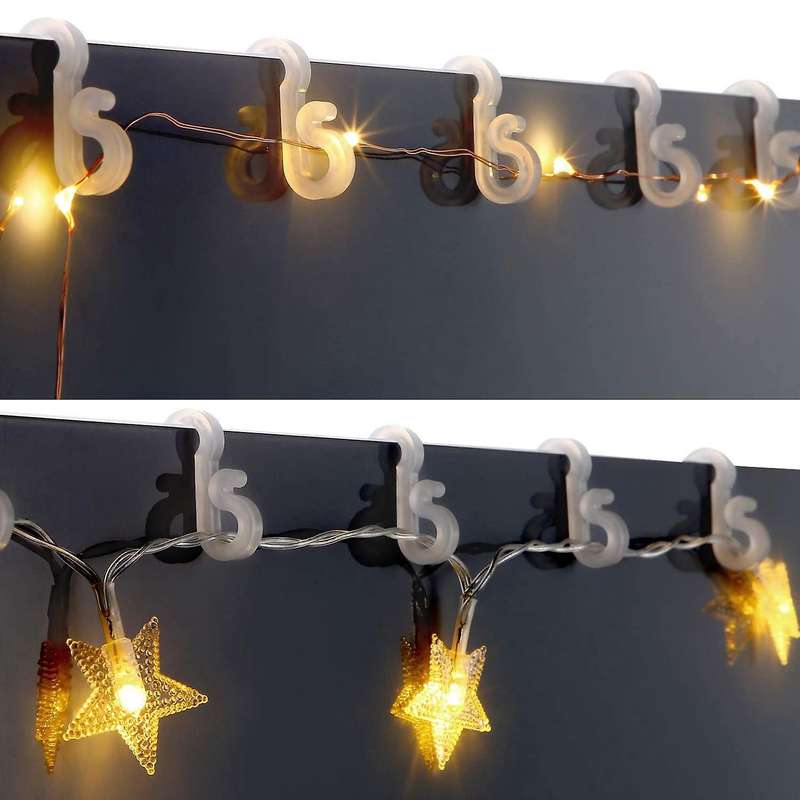 168pcs Plastic S Clips Outdoors Gutter Hook,christmas Lights Gutter