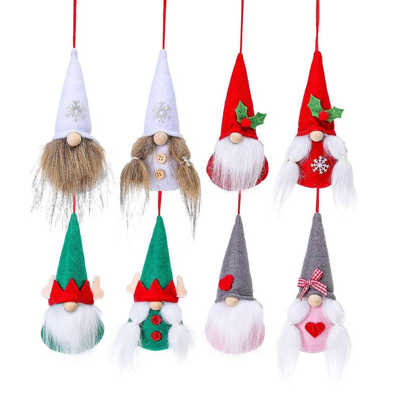 Christmas Tree Decorations Faceless Furry Doll Small Dwarf Pendant