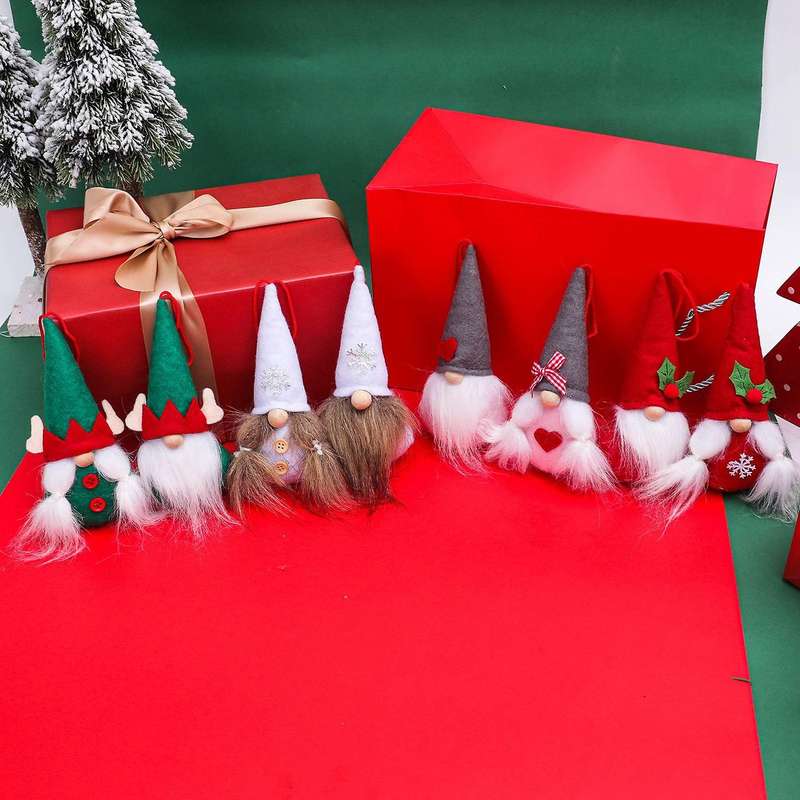 Christmas Tree Decorations Faceless Furry Doll Small Dwarf Pendant
