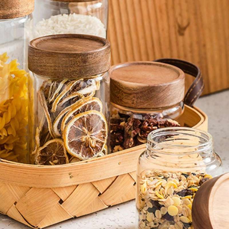 4 Mason Jar Lids Wide Mouth (acacia Wood) for Ball Jars Only
