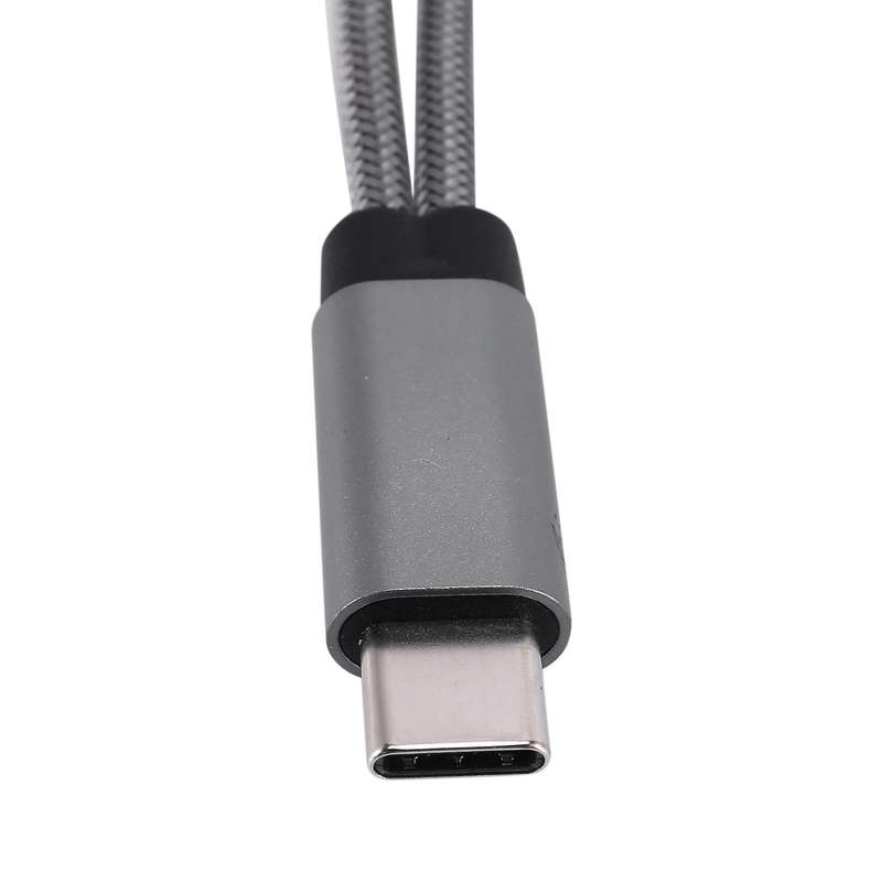 Usb C to 3.5mm Headphone Jack Adapter 2 In 1,audio Cable Gray