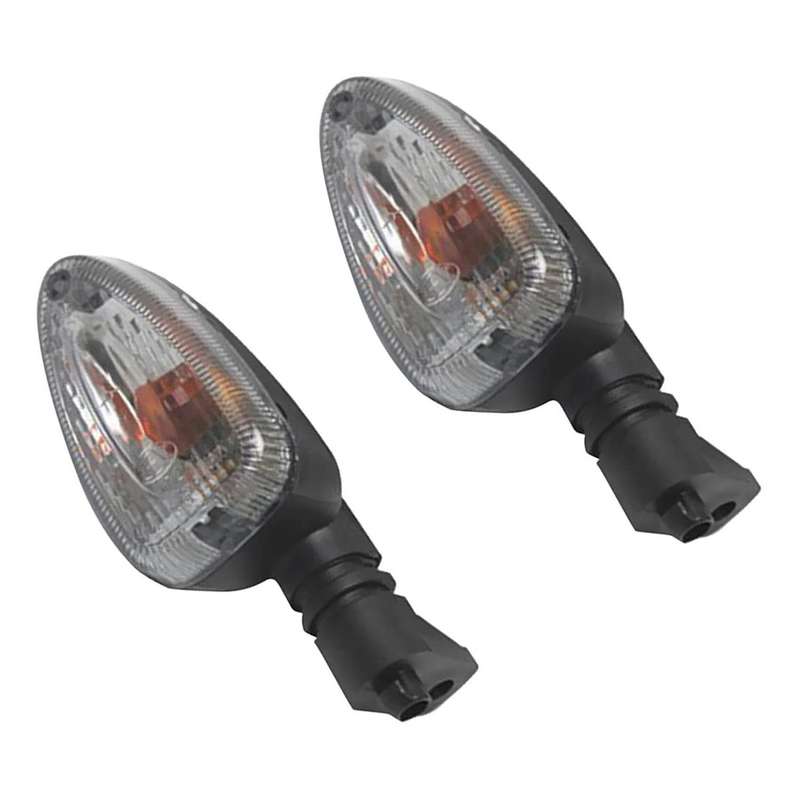 2 Pieces Motorcycle Turn Signal Flashing Light for Bmw 650 750 Smoke