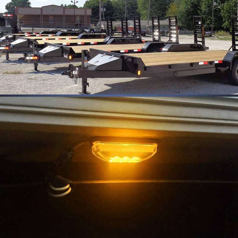 4 Pcs 3.9 Inch 3 Leds Truck Trailer Front Rear Led Side Marker Light