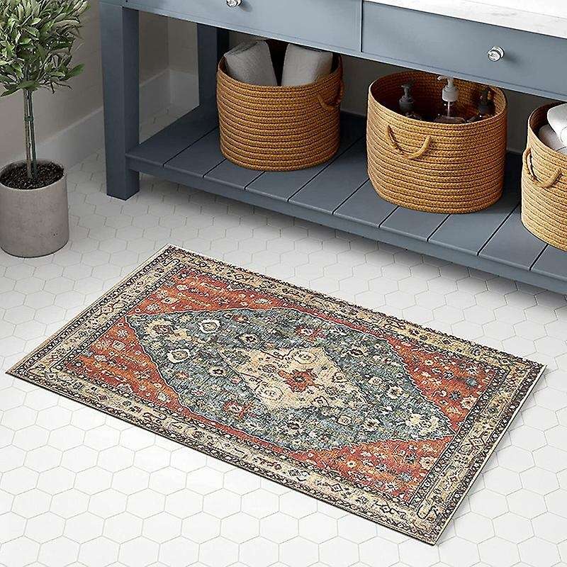 Distressed Entryway Rug Doormat for Indoor Kitchen Bathroom Number 5