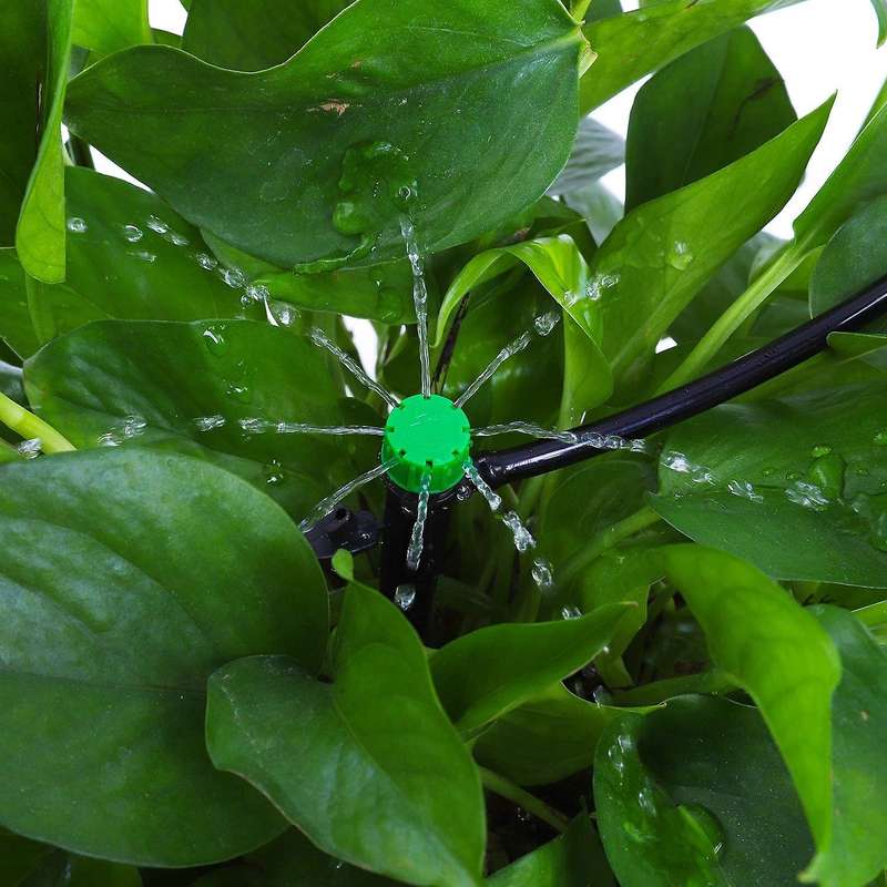 60 Pieces 360 Degree Adjustable Irrigation Drippers for 4/7 Mm Tube