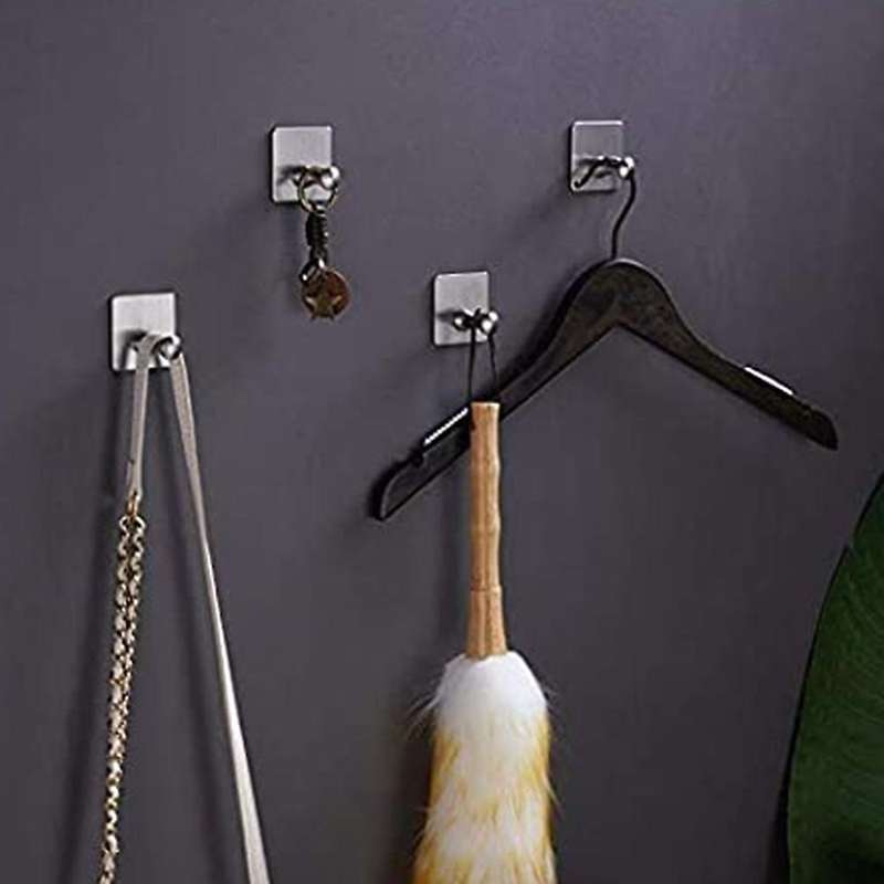 4pcs Adhesive Hooks,towel Hooks, for Bathroom Shower, Kitchen, Home
