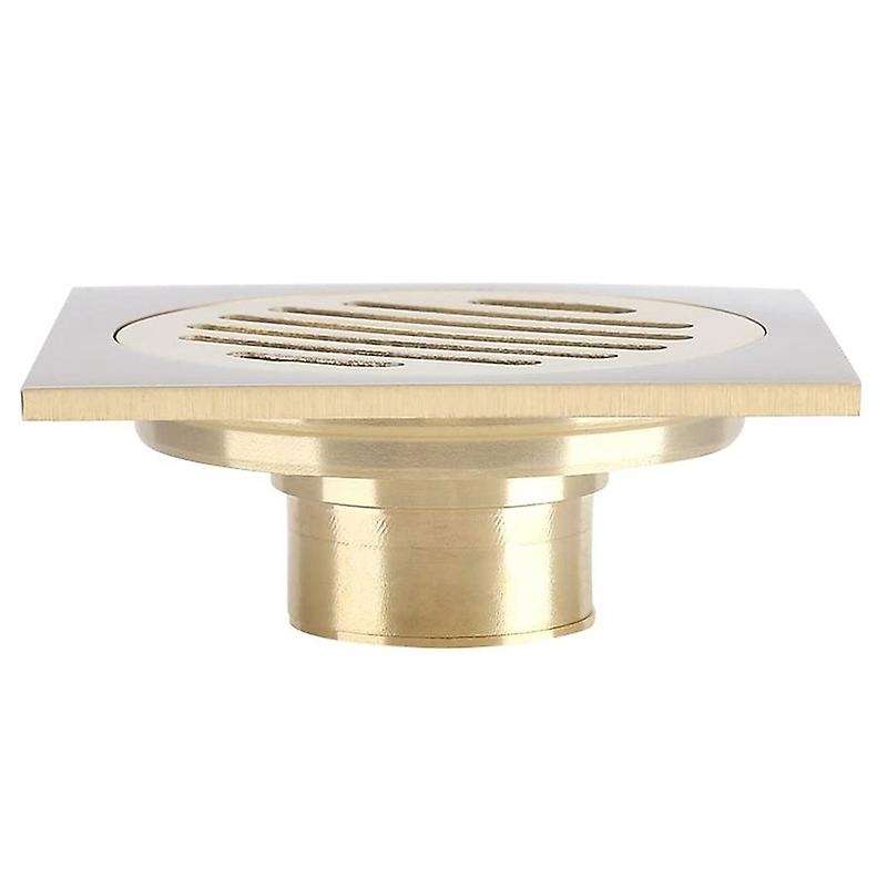 Brass Square Floor Drain 4x4 Inch for Kitchen Toilet Household Floor