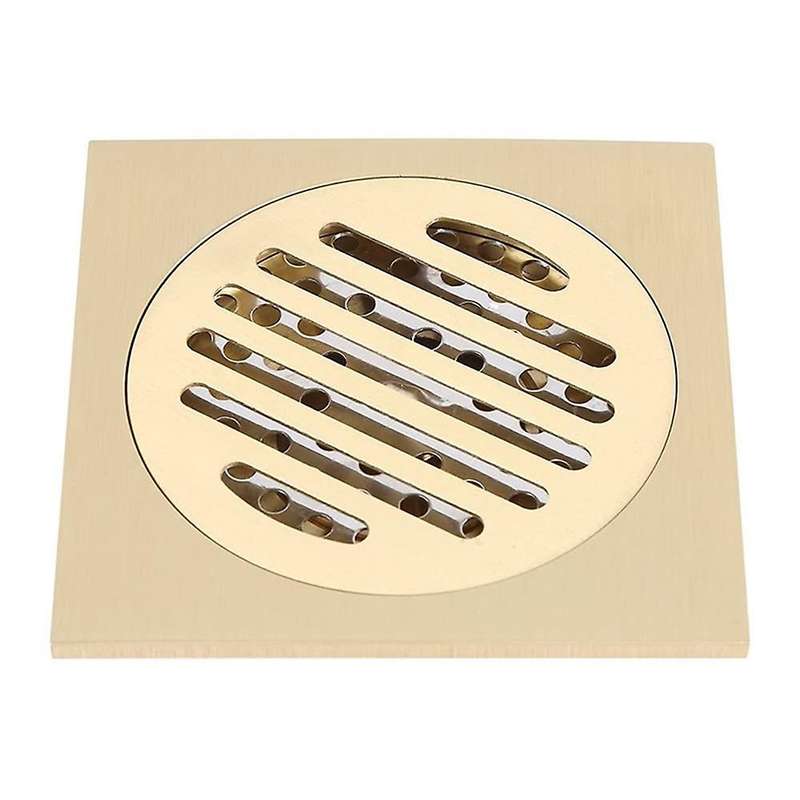Brass Square Floor Drain 4x4 Inch for Kitchen Toilet Household Floor