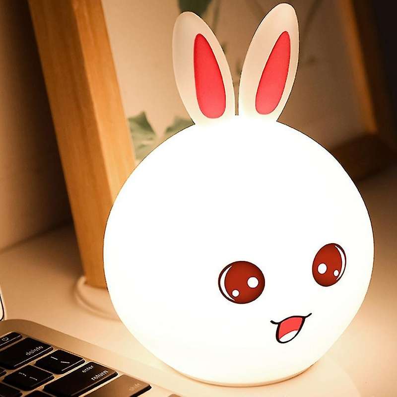 Lovely Rabbit Led Night Light Touch Lamp for Children Baby Tap