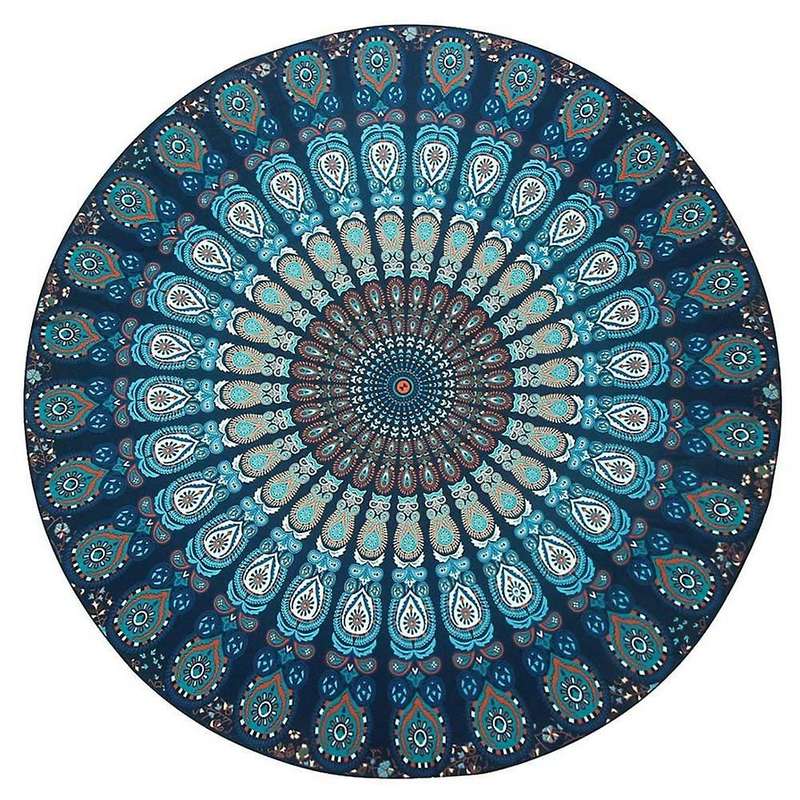 Indian Mandala Hawaii Sunproof Tablecloth Beach Shawl 60 Inches