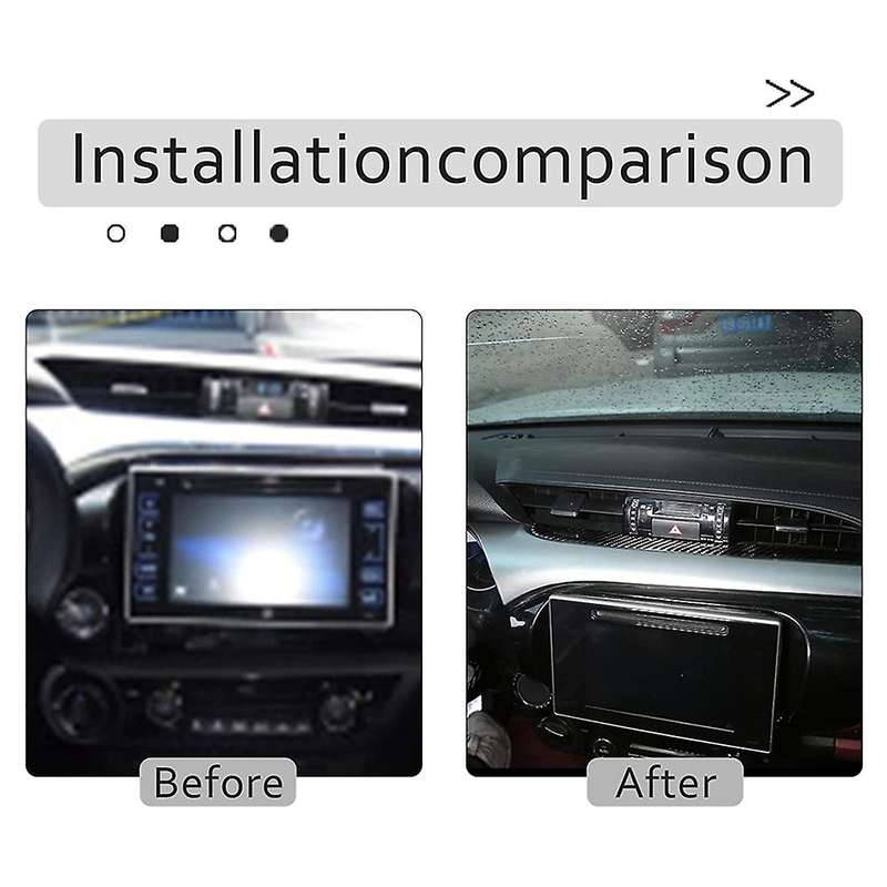 For Toyota Hilux 15-21 Sticker Central Control Vent Frame Trim Cover
