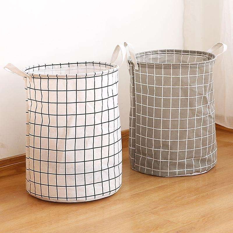 2pc Freestanding Laundry Basket with Handle, Collapsible