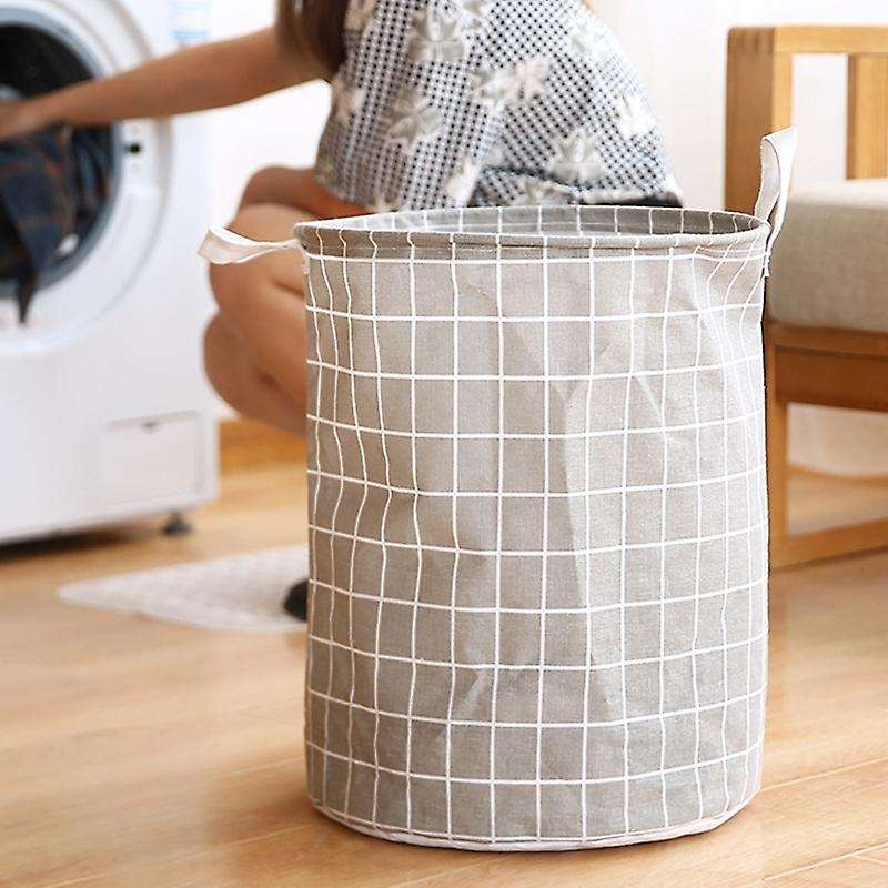 2pc Freestanding Laundry Basket with Handle, Collapsible