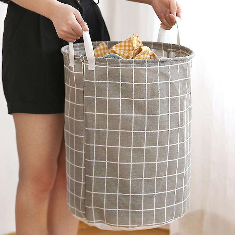 2pc Freestanding Laundry Basket with Handle, Collapsible