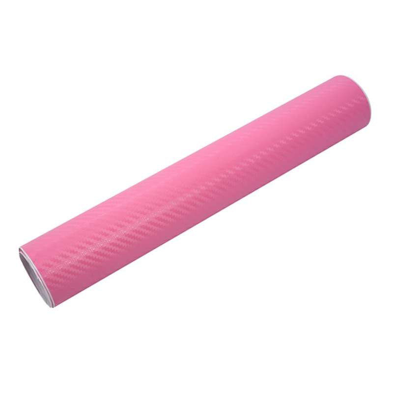 30 X 200cm 3d Carbon Fiber Wrap Sticker Decal Car Home Wallpaper Pink