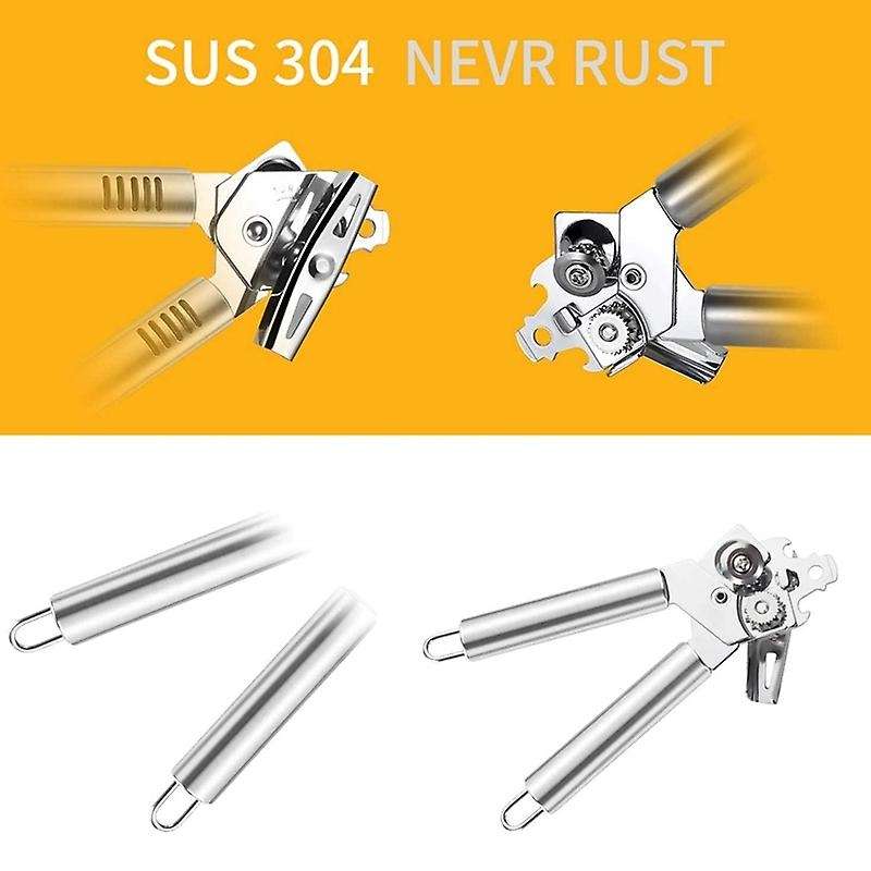 Stainless Steel Can Opener with Built-in Bottle Opener ,handheld