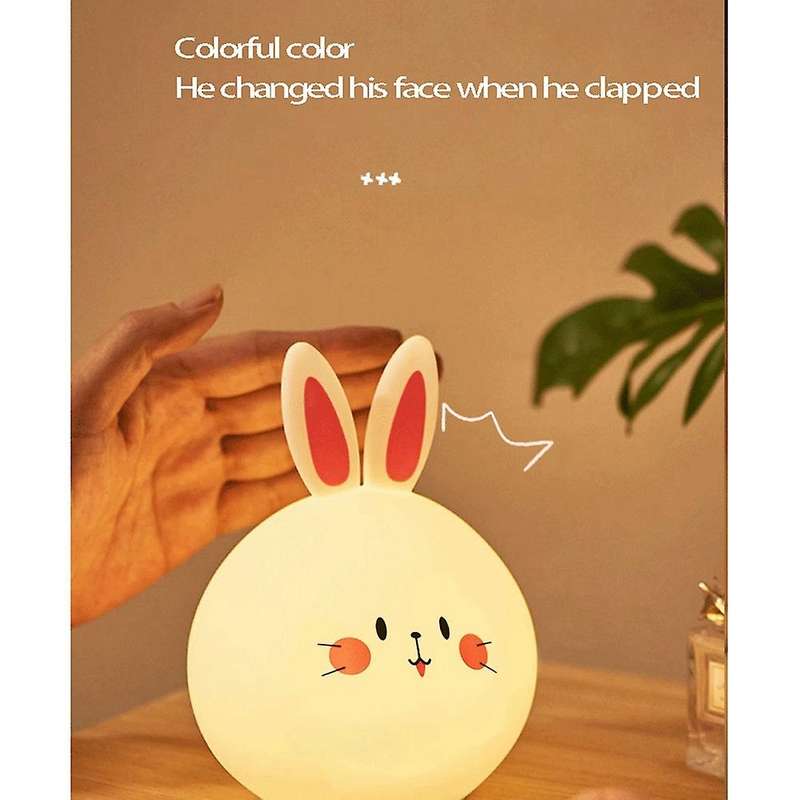 Cute Night Light for Kids Room Rabbit Led Nightlight Nursery Lamp