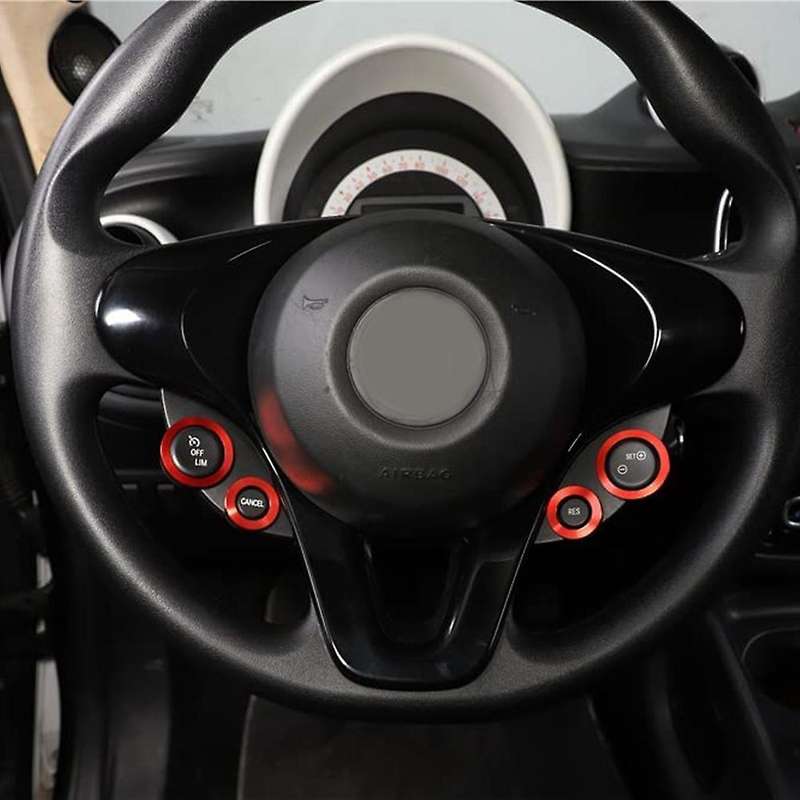 Car Steering Wheel Button Cover for Mercedes Benz Smart 2016-2021